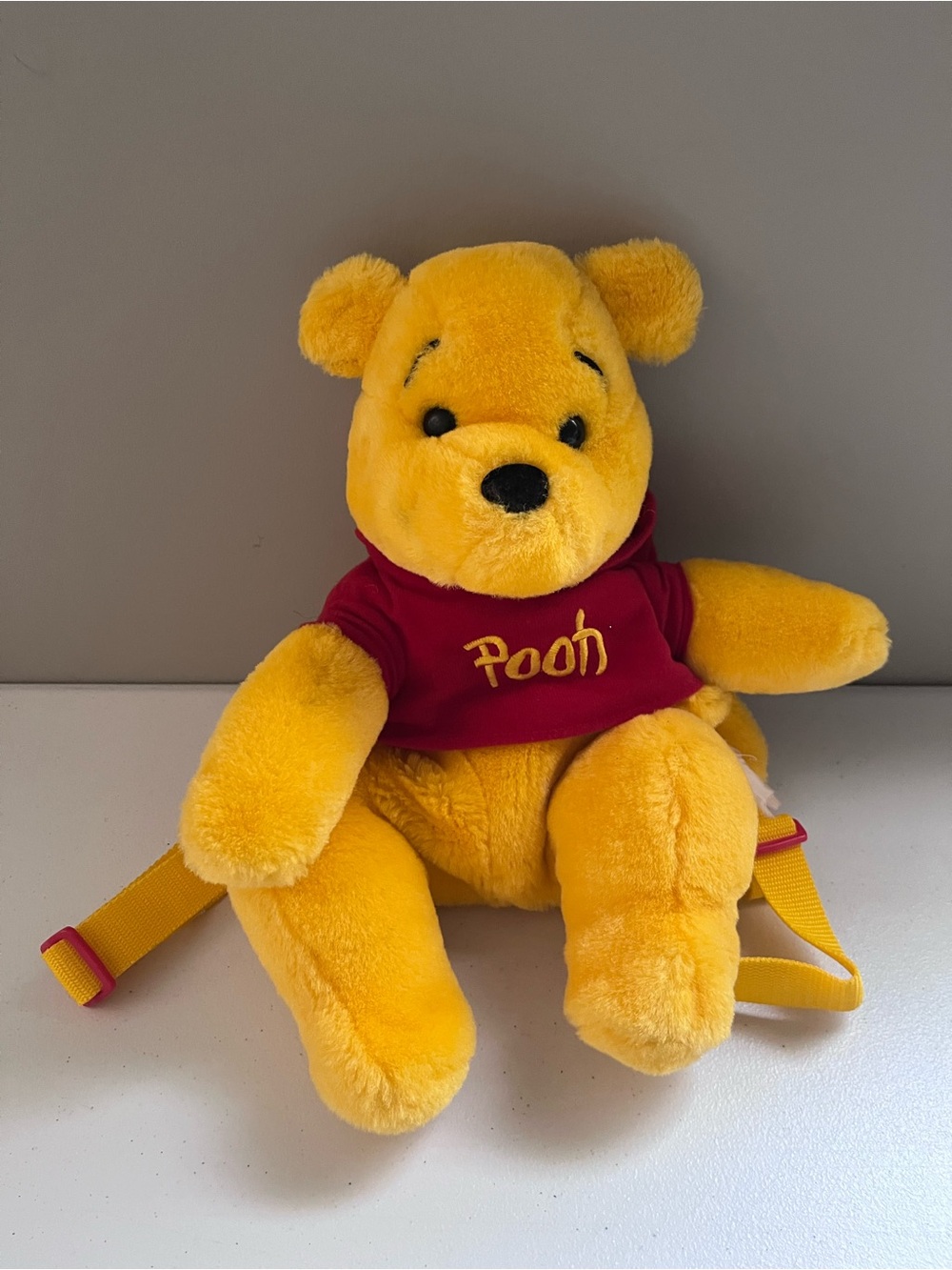 Vintage 90s Disney Winnie the Pooh Plush Stuffed Animal Backpack Bag